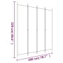 Biombo divisor de 4 paneles de tela marrón 200x220 cm by , Room dividers - Ref: Foro24-350199, Price: 39,17 €, Discount: %