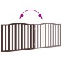 Puerta para perros plegable 2 paneles álamo marrón roble 160 cm von , Hundehütten und Zäune - Ref: Foro24-352232, Preis: 41,3...