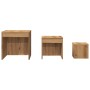 Mesas apilables 3 pzas madera contrachapada color roble artisan by , Side tables - Ref: Foro24-856687, Price: 79,17 €, Discou...