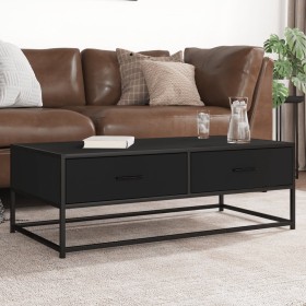 Mesa de centro de madera ingeniería y metal negro 100x50x35 cm von , Couchtisch - Ref: Foro24-848779, Preis: 66,44 €, Rabatt: %