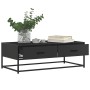 Mesa de centro de madera ingeniería y metal negro 100x50x35 cm by , Coffee table - Ref: Foro24-848779, Price: 66,44 €, Discou...