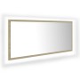 LED-Badezimmerspiegel aus Acryl in Sonoma-Eiche Farbe 100x8,5x37 cm von vidaXL, Badezimmerwaschtische - Ref: Foro24-804943, P...