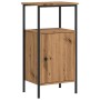 Mesita de noche madera de ingeniería roble artisan 41x31x80 cm by , Nightstands - Ref: Foro24-857248, Price: 52,60 €, Discoun...