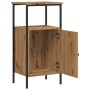 Mesita de noche madera de ingeniería roble artisan 41x31x80 cm by , Nightstands - Ref: Foro24-857248, Price: 52,60 €, Discoun...