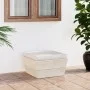 Garten-Paletten-Ottomane mit imprägniertem Fichtenholz und Kissen von vidaXL, Modulare Sofas für den Außenbereich - Ref: Foro...