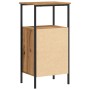 Mesita de noche madera de ingeniería roble artisan 41x31x80 cm by , Nightstands - Ref: Foro24-857248, Price: 52,60 €, Discoun...