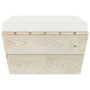 Otomana de palets de jardín con cojín madera abeto impregnada by vidaXL, Modular outdoor sofas - Ref: Foro24-3063374, Price: ...