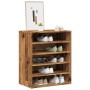 Mueble zapatero madera ingeniería madera envejecida 60x35x70 cm