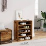 Mueble zapatero madera ingeniería madera envejecida 60x35x70 cm