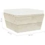 Garten-Paletten-Ottomane mit imprägniertem Fichtenholz und Kissen von vidaXL, Modulare Sofas für den Außenbereich - Ref: Foro...