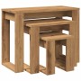 Mesas apilables 3 uds madera de ingeniería roble artisan von , Seitentische - Ref: Foro24-856679, Preis: 58,94 €, Rabatt: %