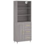 Aparador alto madera contrachapada gris sonoma 69,5x34x180 cm von , Sideboards - Ref: Foro24-3190003, Preis: 146,53 €, Rabatt: %
