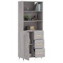 Aparador alto madera contrachapada gris sonoma 69,5x34x180 cm von , Sideboards - Ref: Foro24-3190003, Preis: 146,53 €, Rabatt: %