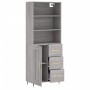 Aparador alto madera contrachapada gris sonoma 69,5x34x180 cm von , Sideboards - Ref: Foro24-3190003, Preis: 146,53 €, Rabatt: %