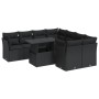 Set de sofás de jardín con cojines 9 pzas ratán sintético negro by , Garden sets - Ref: Foro24-3326126, Price: 643,79 €, Disc...