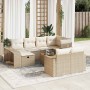 Set de sofás de jardín 11pzas con cojines ratán sintético beige von , Gartensets - Ref: Foro24-3326082, Preis: 673,53 €, Raba...