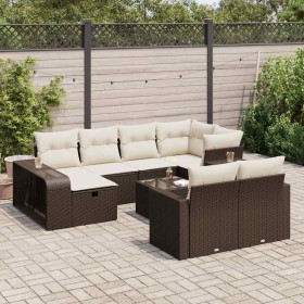Set de sofás de jardín 11 pzas cojines ratán sintético marrón von , Gartensets - Ref: Foro24-3326077, Preis: 633,19 €, Rabatt: %