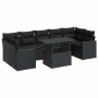 Set de sofás de jardín y cojines 8 piezas ratán sintético negro von , Gartensets - Ref: Foro24-3326276, Preis: 575,94 €, Raba...