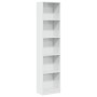 Estantería madera de ingeniería blanco brillo 40x24x176 cm by , Bookcases and shelves - Ref: Foro24-858305, Price: 71,51 €, D...