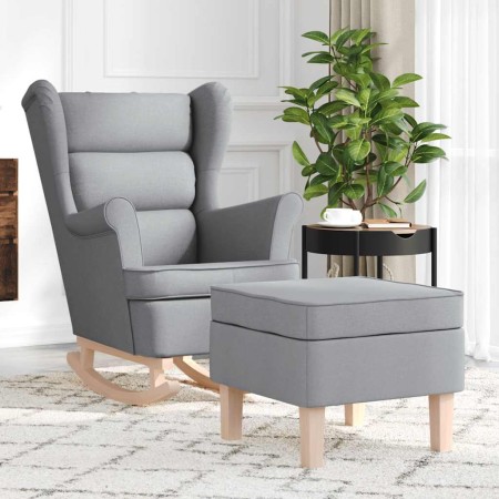 Sillón mecedora con taburete tela gris claro von , Sessel - Ref: Foro24-3307997, Preis: 286,84 €, Rabatt: %
