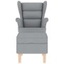 Sillón mecedora con taburete tela gris claro von , Sessel - Ref: Foro24-3307997, Preis: 286,84 €, Rabatt: %
