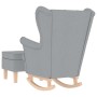 Sillón mecedora con taburete tela gris claro von , Sessel - Ref: Foro24-3307997, Preis: 286,84 €, Rabatt: %