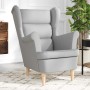 Sillón de tela gris nube 74x84x100 cm