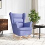 Silla mecedora de tela azul vaquero 74x90x102 cm de , Sillones - Ref: Foro24-4016930, Precio: 208,95 €, Descuento: %