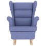 Silla mecedora de tela azul vaquero 74x90x102 cm de , Sillones - Ref: Foro24-4016930, Precio: 208,95 €, Descuento: %