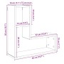 Estantes cubo de pared 2 uds madera roble artisan 50x15x50 cm by , Shelves and shelves - Ref: Foro24-856605, Price: 37,57 €, ...