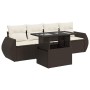 Set comedor de jardín 5 piezas y cojines ratán sintético marrón von , Gartensets - Ref: Foro24-3326564, Preis: 393,17 €, Raba...