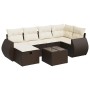 Juego de sofás de jardín 7 piezas con cojines ratán PE marrón by , Garden sets - Ref: Foro24-3325599, Price: 468,33 €, Discou...