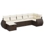 Juego de sofás de jardín 7 piezas con cojines ratán PE marrón von , Gartensets - Ref: Foro24-3325609, Preis: 464,74 €, Rabatt: %