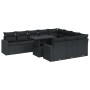 Set de sofás de jardín 11 pzas y cojines ratán sintético negro by , Garden sets - Ref: Foro24-3326386, Price: 786,51 €, Disco...