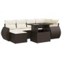 Juego de sofás de jardín 7 piezas con cojines ratán PE marrón by , Garden sets - Ref: Foro24-3326674, Price: 513,96 €, Discou...