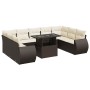 Set de sofás de jardín 10 pzas y cojines ratán sintético marrón by , Garden sets - Ref: Foro24-3326704, Price: 791,27 €, Disc...