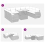 Set de sofás de jardín 10 pzas y cojines ratán sintético marrón by , Garden sets - Ref: Foro24-3326704, Price: 791,27 €, Disc...
