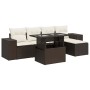 Set sofás de jardín 6 piezas y cojines ratán sintético marrón by , Garden sets - Ref: Foro24-3326784, Price: 431,75 €, Discou...