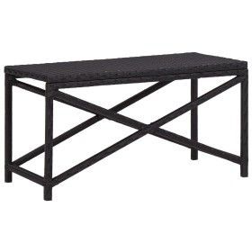 Schwarze Gartenbank aus synthetischem Rattan, 80 cm von vidaXL, Gartenbänke - Ref: Foro24-46207, Preis: 64,14 €, Rabatt: %