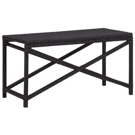 Schwarze Gartenbank aus synthetischem Rattan, 80 cm von vidaXL, Gartenbänke - Ref: Foro24-46207, Preis: 64,14 €, Rabatt: %