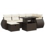 Juego de sofás de jardín 7 piezas con cojines ratán PE marrón by , Garden sets - Ref: Foro24-3327903, Price: 522,97 €, Discou...