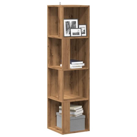 Mueble de esquina madera ingeniería roble artisan 33x33x132 cm by , Lockers and storage cabinets - Ref: Foro24-856723, Price:...