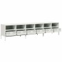 Mueble para TV acero laminado en frío blanco 202x39x43,5 cm by , TV Furniture - Ref: Foro24-3307160, Price: 216,86 €, Discoun...