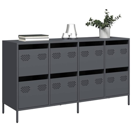 Aparador de acero laminado en frío antracita 135x39x73,5 cm by , Sideboards - Ref: Foro24-3307169, Price: 224,83 €, Discount: %