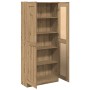 Aparador alto madera ingeniería roble artisan 82,5x30,5x185 cm by , Bookcases and shelves - Ref: Foro24-3318717, Price: 173,5...