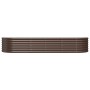 Jardinera arriate acero recubrimiento polvo marrón 224x80x36 cm von , Töpfe und Pflanzgefäße - Ref: Foro24-318920, Preis: 58,...