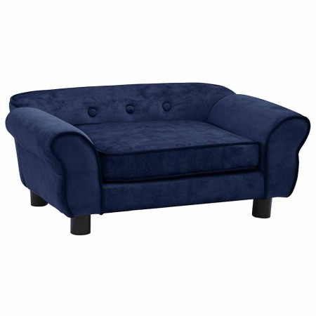 Sofá para perros felpa azul 72x45x30 cm by , Beds for dogs - Ref: Foro24-171040, Price: 96,79 €, Discount: %