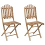 Sillas de jardín plegables con cojines 2 unidades bambú de , Sillas de jardín - Ref: Foro24-3064012, Precio: 112,64 €, Descue...