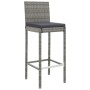 Mesa y taburetes altos jardín 11 piezas y cojines ratán PE gris by , Garden sets - Ref: Foro24-3187650, Price: 682,59 €, Disc...