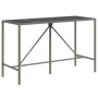 Mesa y taburetes altos jardín 11 piezas y cojines ratán PE gris by , Garden sets - Ref: Foro24-3187650, Price: 682,59 €, Disc...